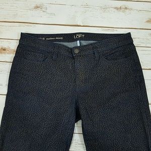 Ann Taylor Loft Modern Skinny Jeans with Gold Dots