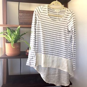 Anthropologie High Low Striped Shirt