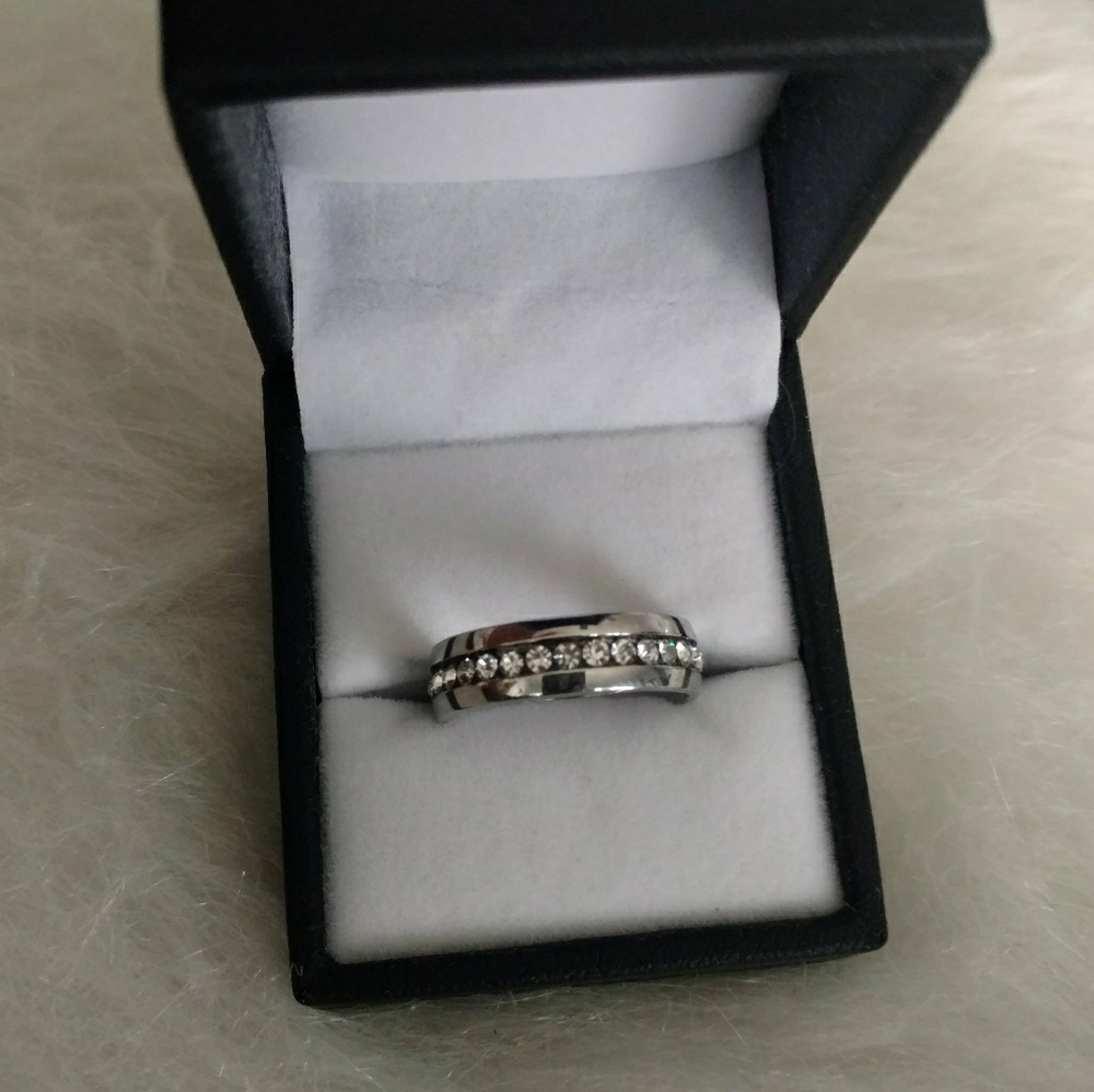 Stainless Steel Crystal Band
