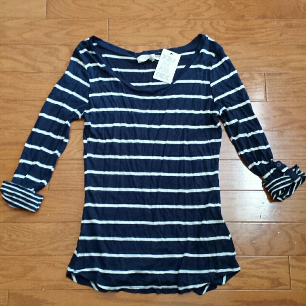 Navy striped shirt