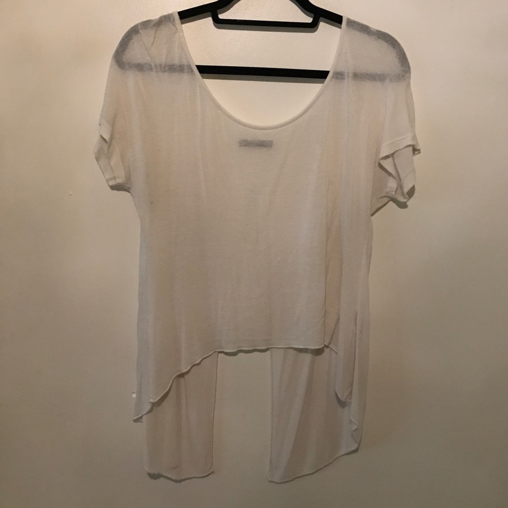 Brandy white open back crop top