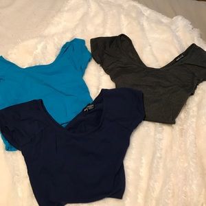3 crop tops