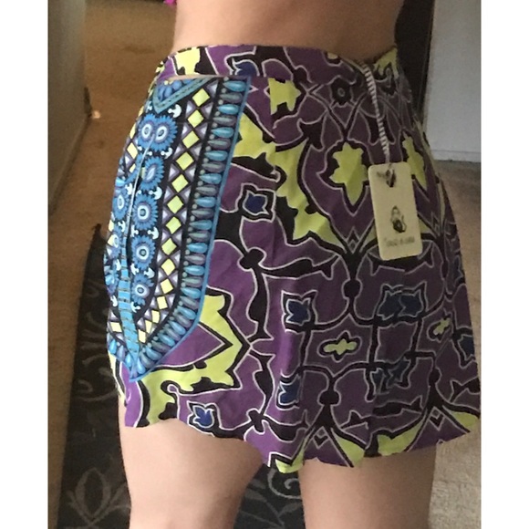 {LF Mika & Gala} Purple Printed Shorts - Picture 6 of 8