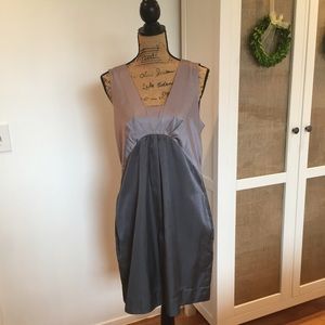 Banana Republic Shiny Color Block Dress w pockets!