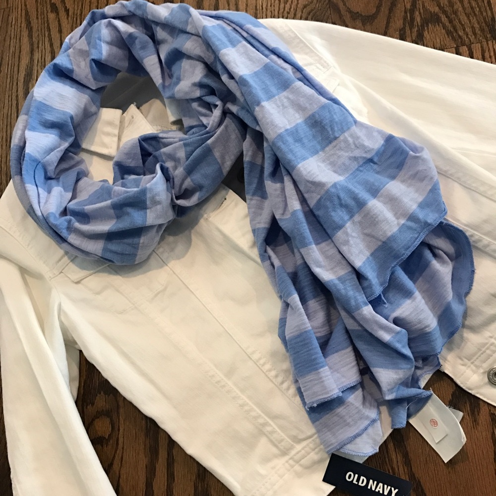 Periwinkle Old Navy jersey scarf
