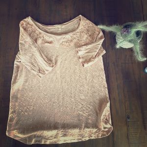 Anthropologie lace neck tee