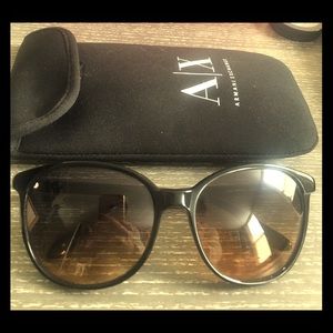 A/X Armani Exchange black frame singlasses