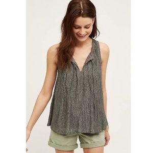 Meadow Rue Pleated Tie Neck Tank