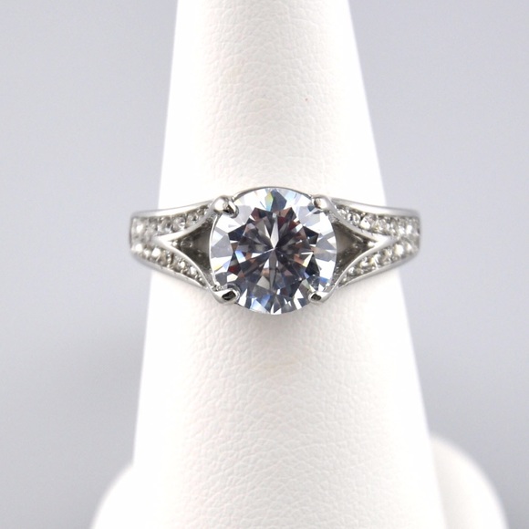 Jennies Jewelry Chest Jewelry - 3.17 CT AAA CZ Stainless Steel Engagement Ring
