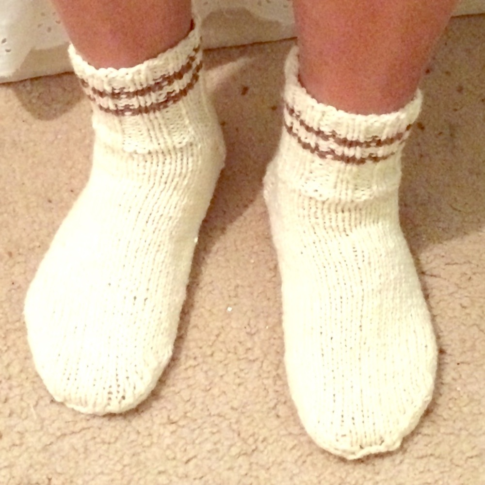 Handmade knitted socks size 7-9
