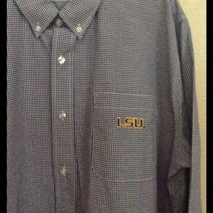 NEVER WORN BEFORE W/tags LSU button down shirt