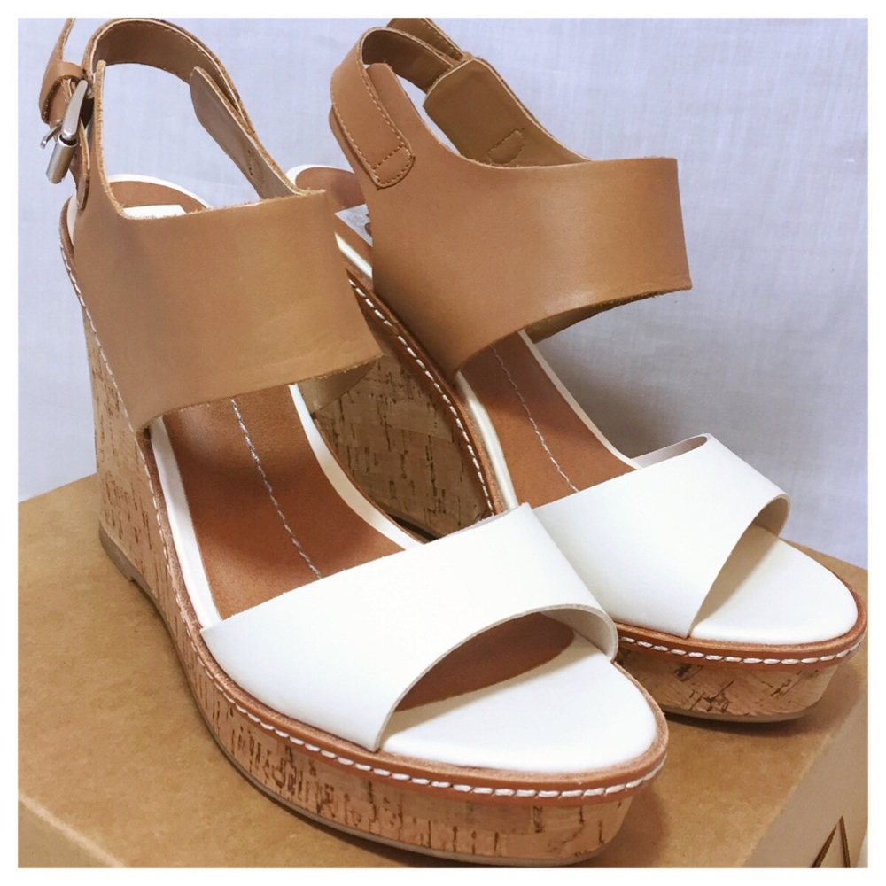 ❌SOLD❌ DV By Dolce Vita Jonee Tan Leather Wedges 9 - Picture 1 of 7