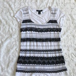 White House black market short sleeve blouse XS