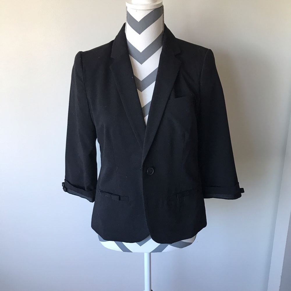 Lauren Conrad Black Blazer with Bows