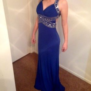 Beautiful royal blue sequence dress
