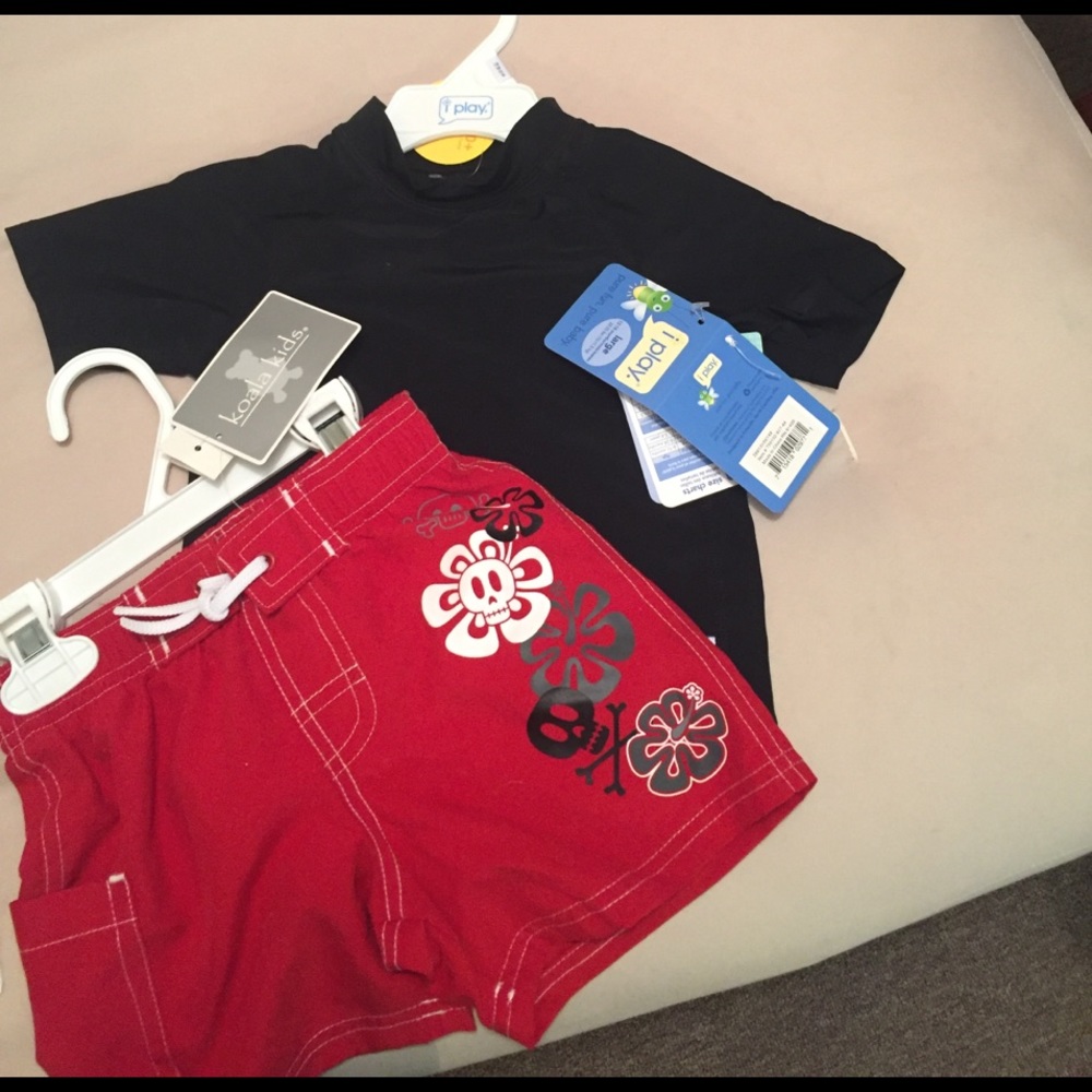 Swim shirt and shorts