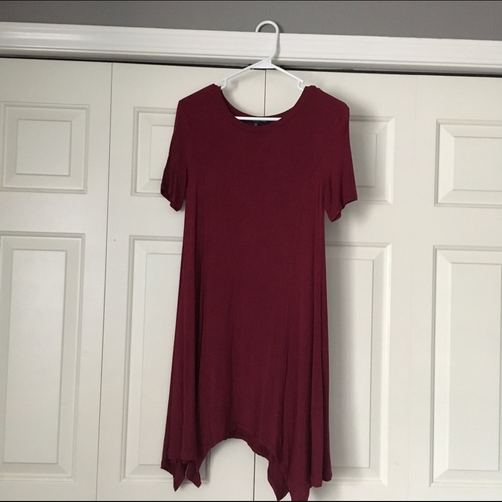 Burgundy shift dress!