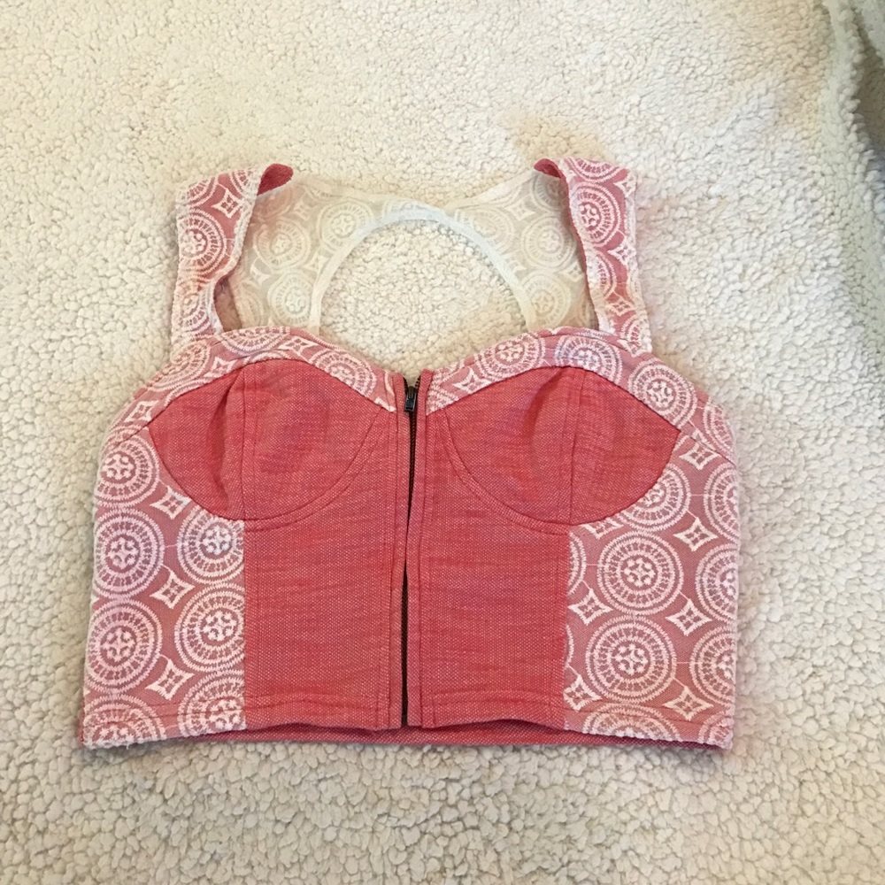 Pins and needles crop bustier