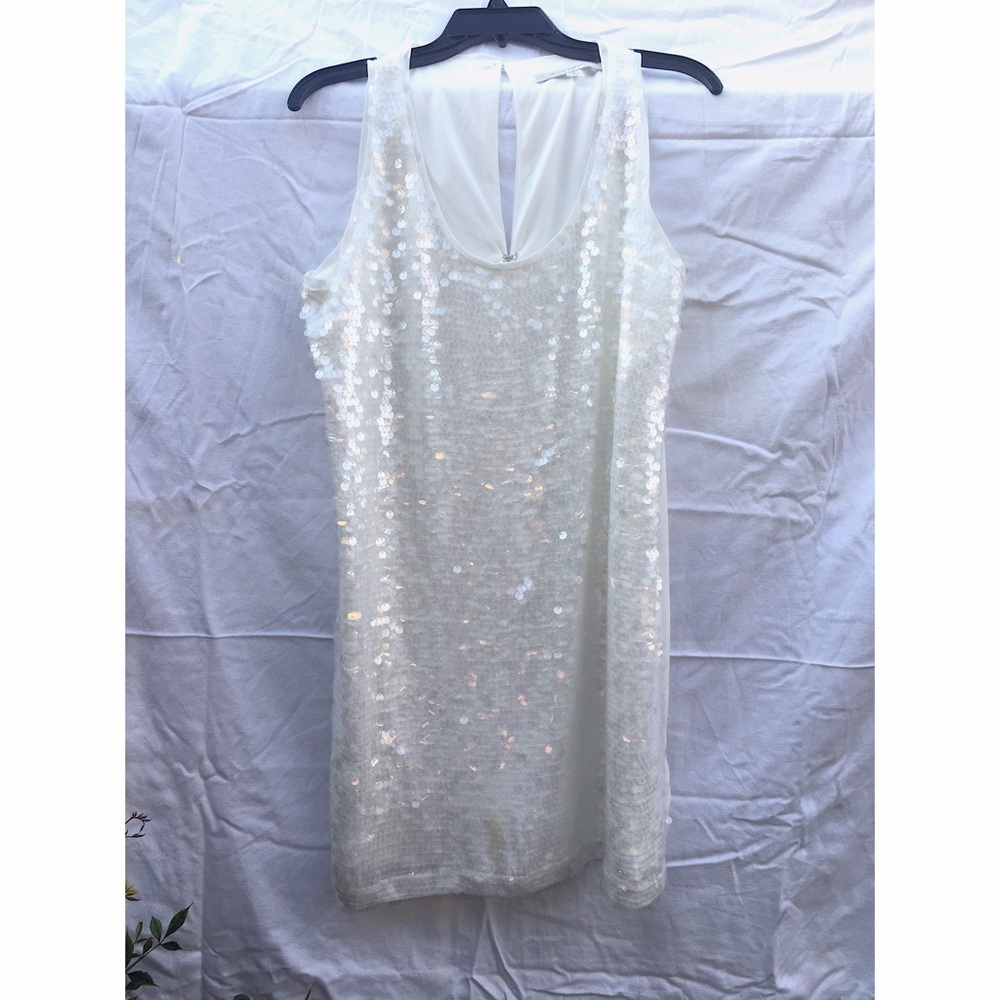 Lauren Conrad white and sequins dress