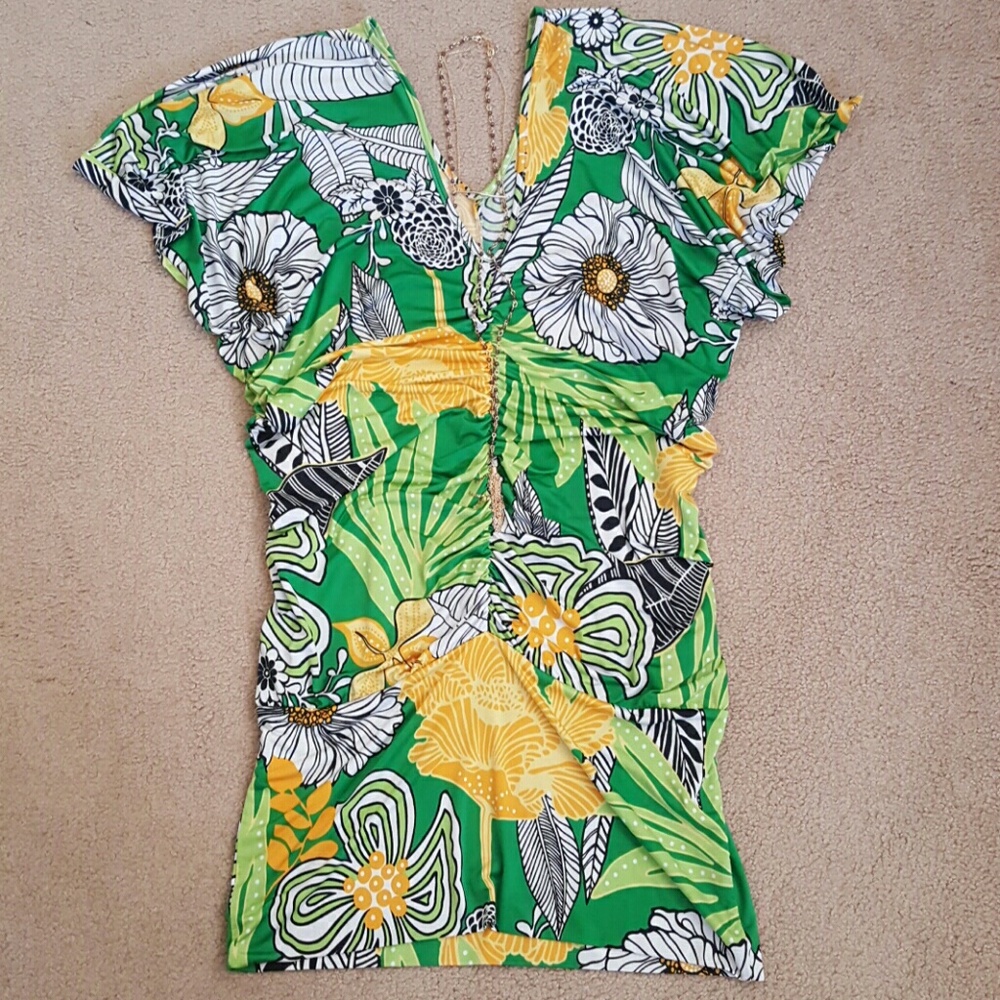 Cold shoulder mini dress