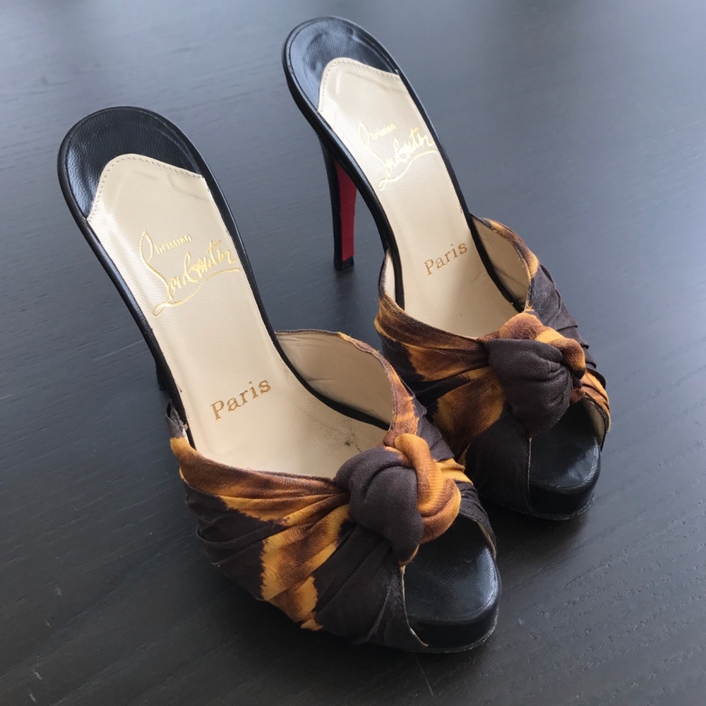Christian Louboutin peep toe pumps