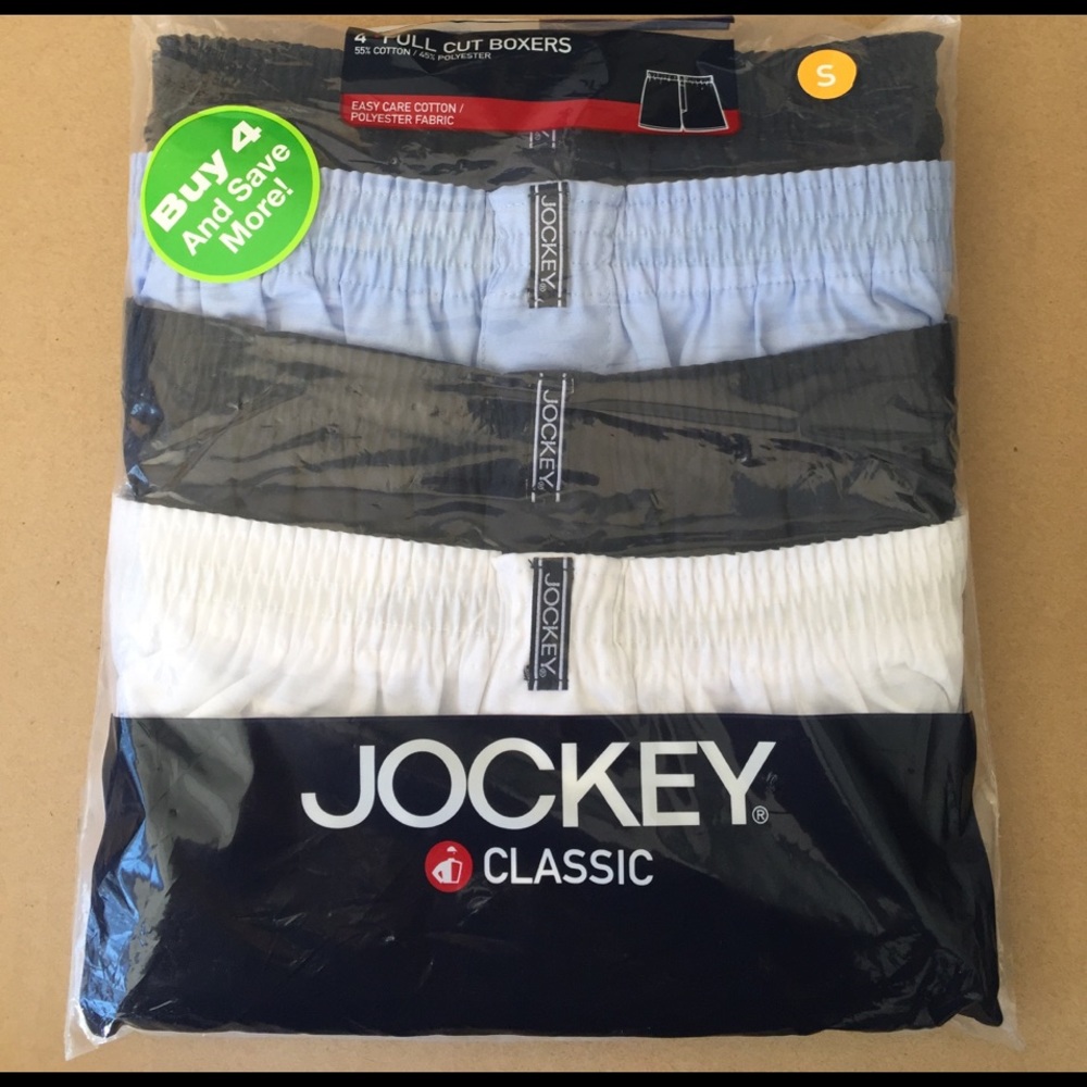 Men's jockey classic boxers new sealed 4-pack Sz S