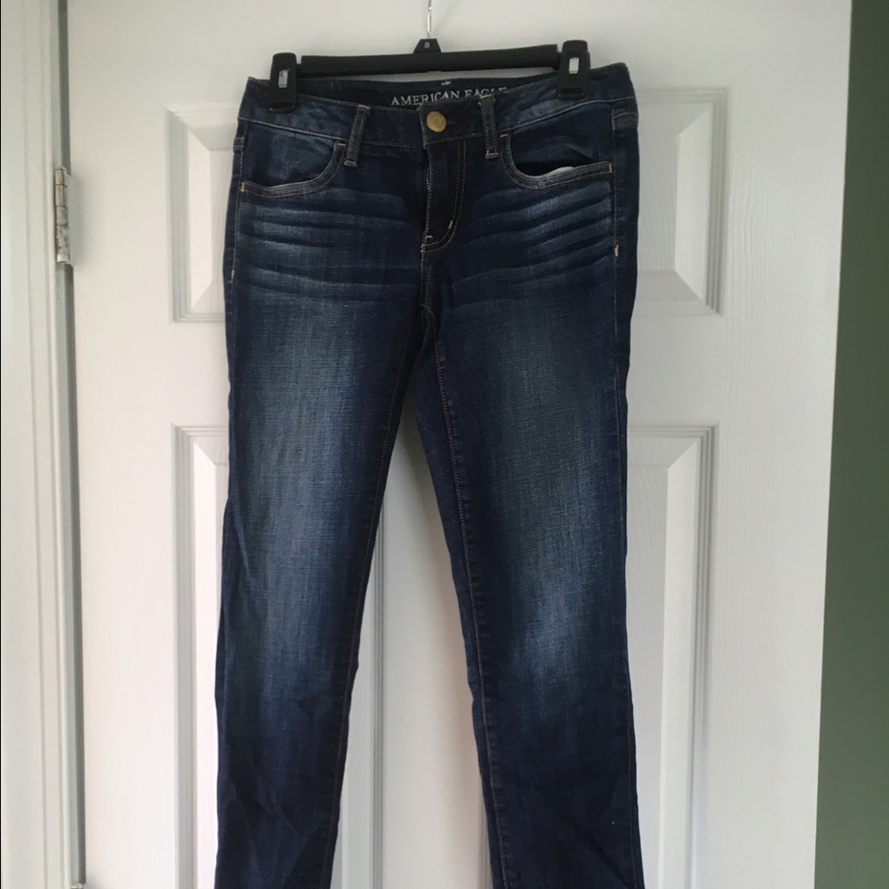 Skinny blue jeans