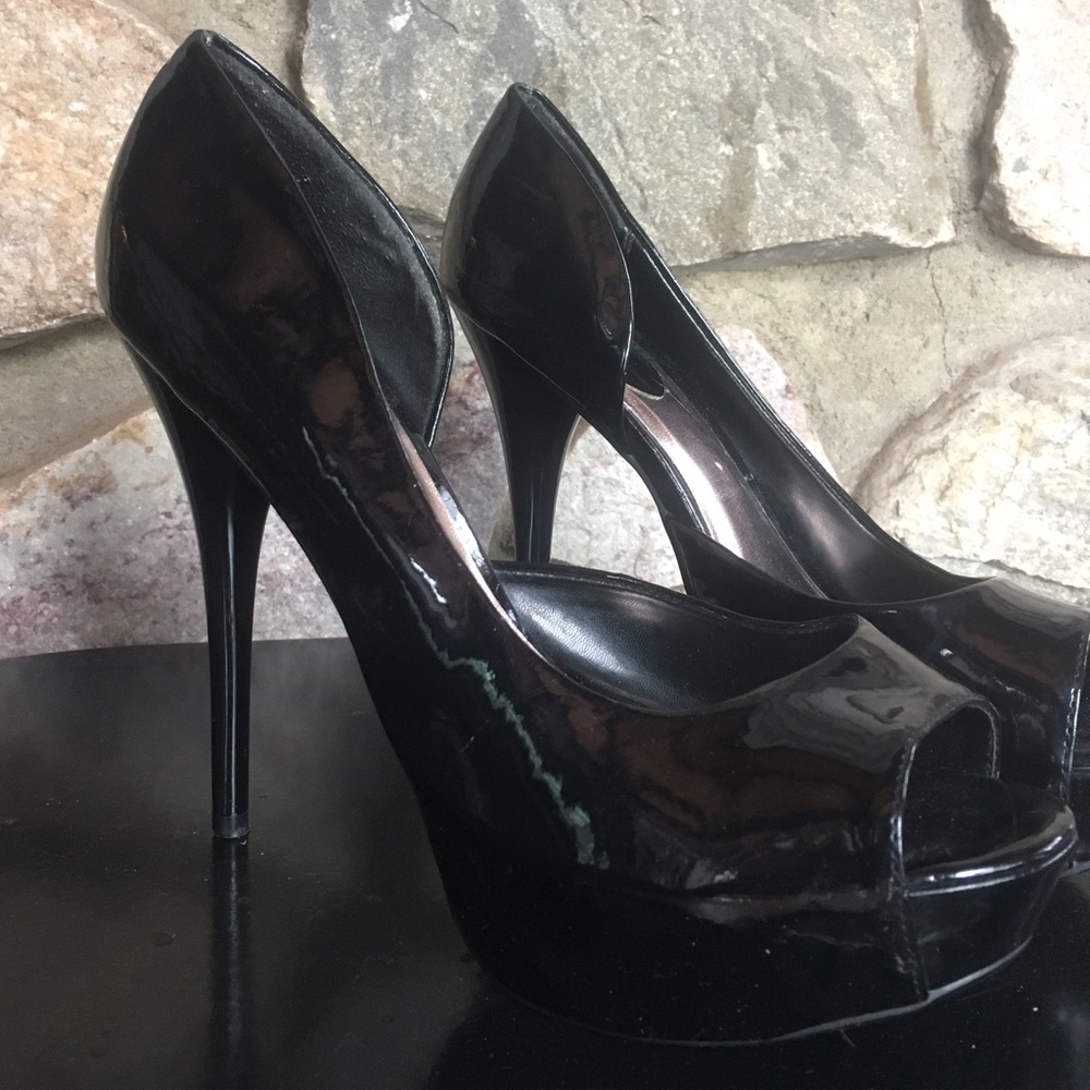 Black Patent Leather Heel