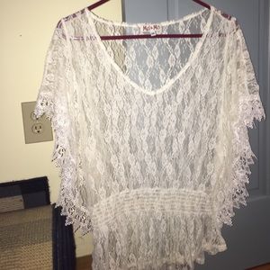 White lace blouse