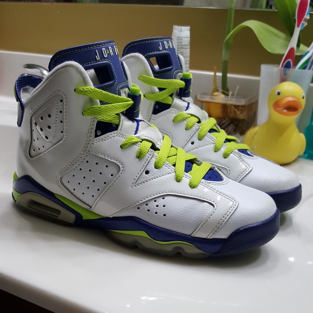Jordan 6 Fierce Green Seahawks