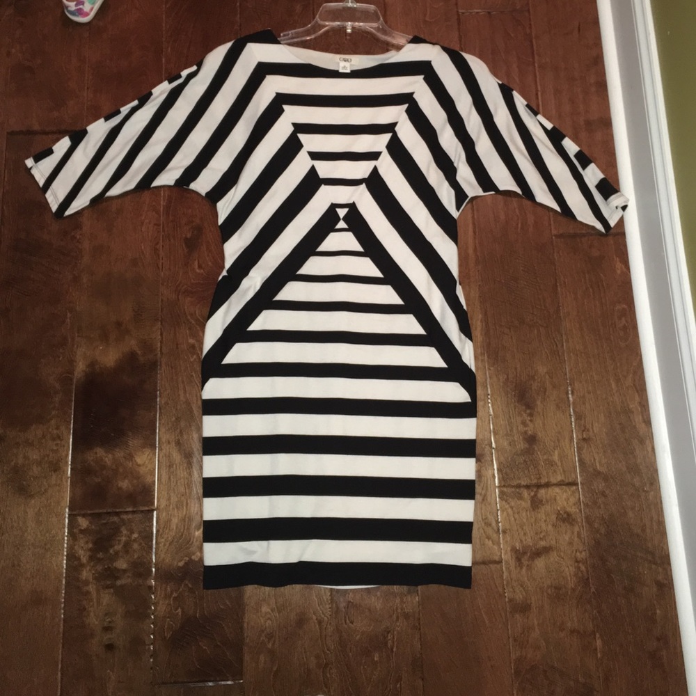 Black and Ivory stripe Dress