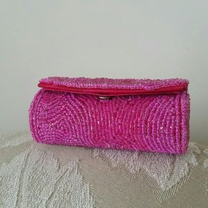 Pink Beaded Lipstick Case MK Signature