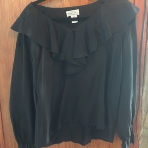 Black Satin Blouse