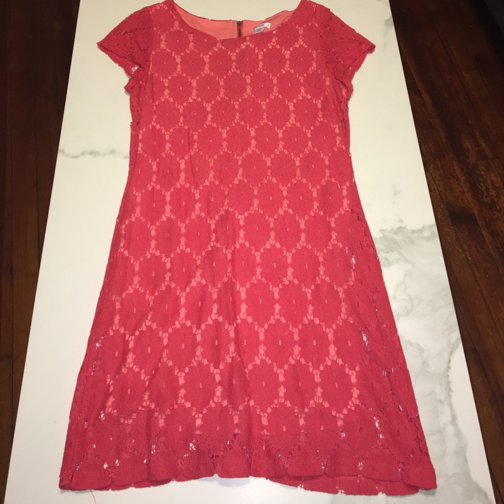 Coral lace dress worn once