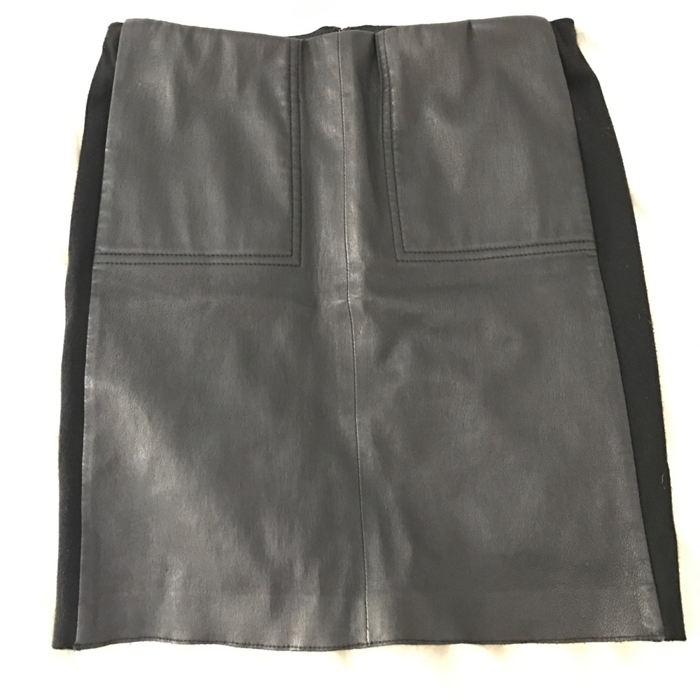 Vince high waisted leather mini skirt