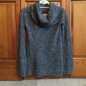 Free People Gray Cowlneck Sweater