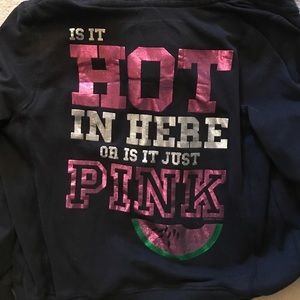 Black zip up VS PINK sweatshirt