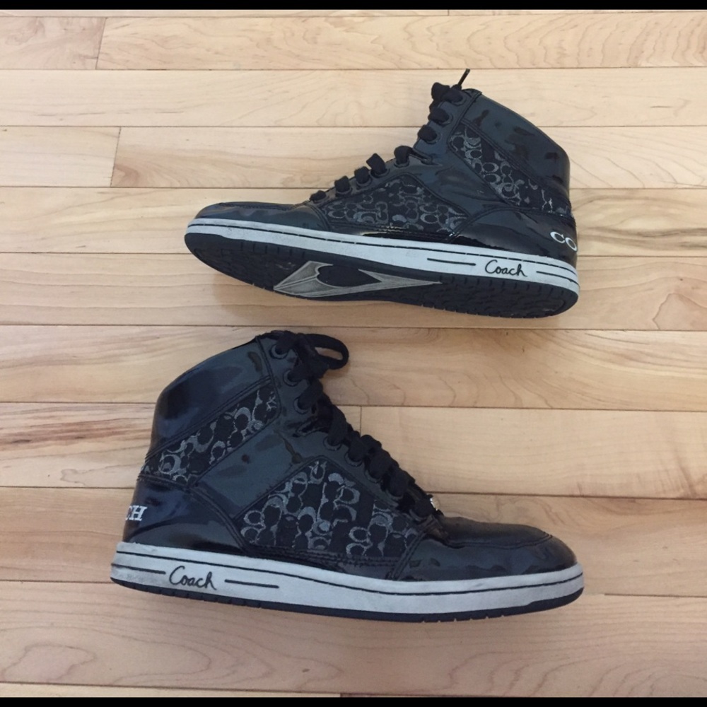 ⛔️SOLD⛔️Coach High Top Sneakers Size 8.5 - Picture 2 of 8