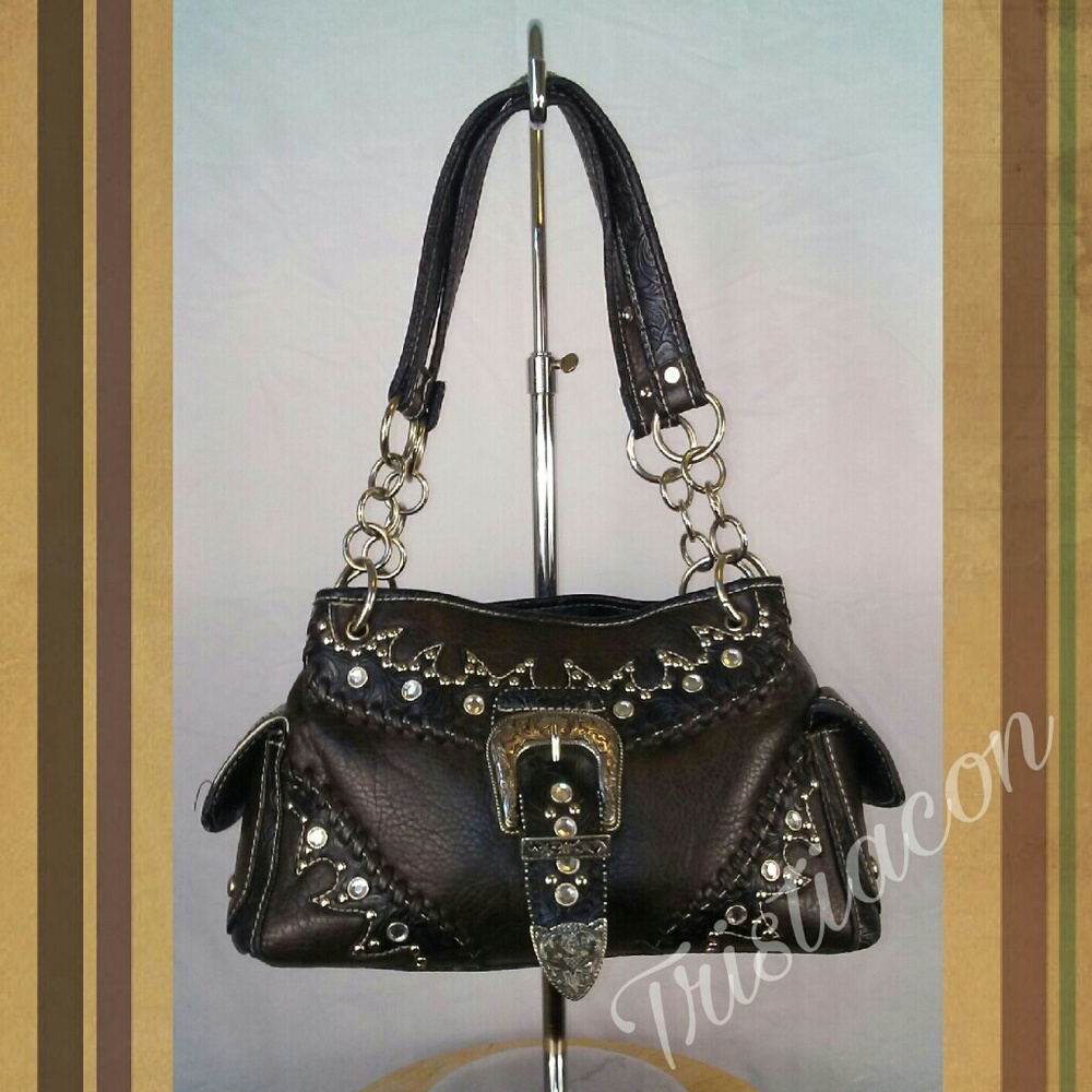 Lg Western Black Purse/Sachel