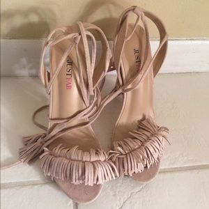Nude sandals heels