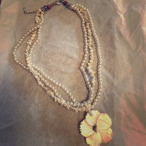 Necklace flower pendant