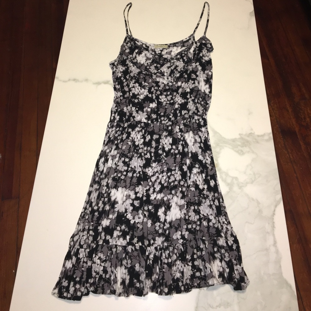 Black and white floral dress