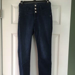 High waisted skinny jeans