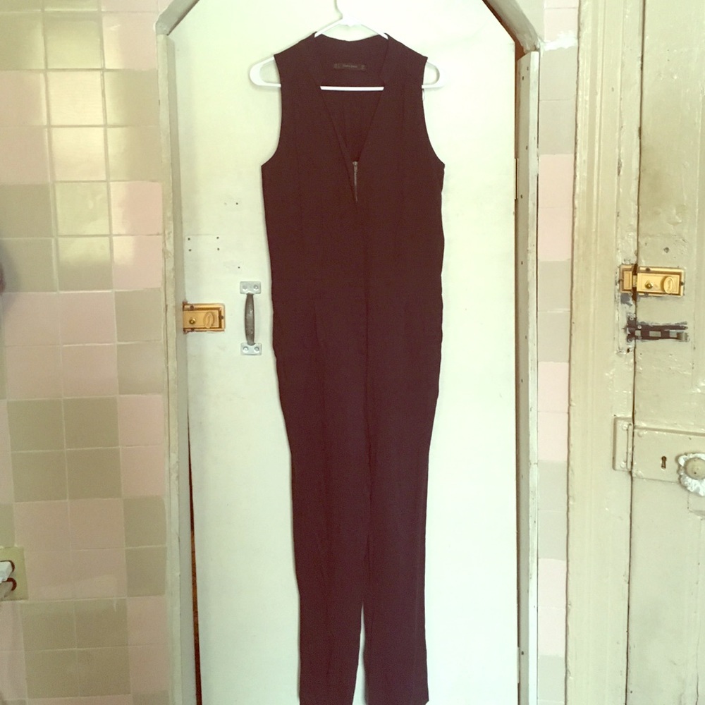 Zara basic jumpsuit in navy
