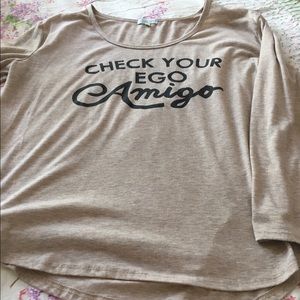Gently Used Check Your Ego Shirt!!