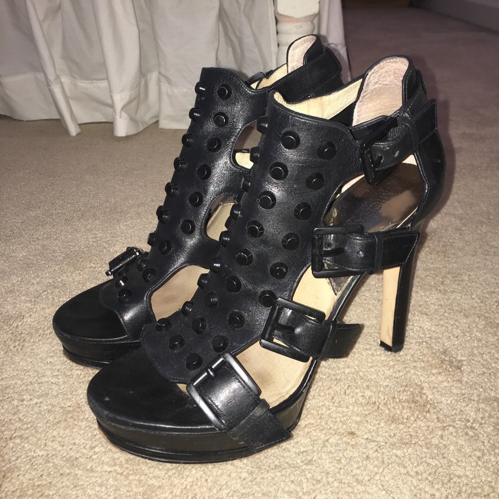 Michael Kors black studded heels.