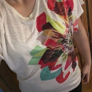 Loose fitting flower shirt