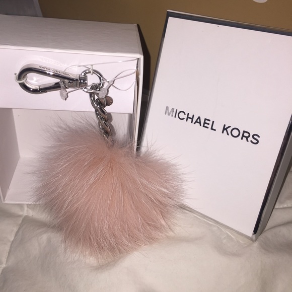 Michael Kors Fur Pom Bag Charm Key Charm - Picture 2 of 4