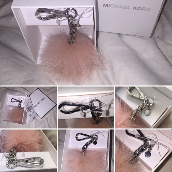 Michael Kors Fur Pom Bag Charm Key Charm - Picture 4 of 4