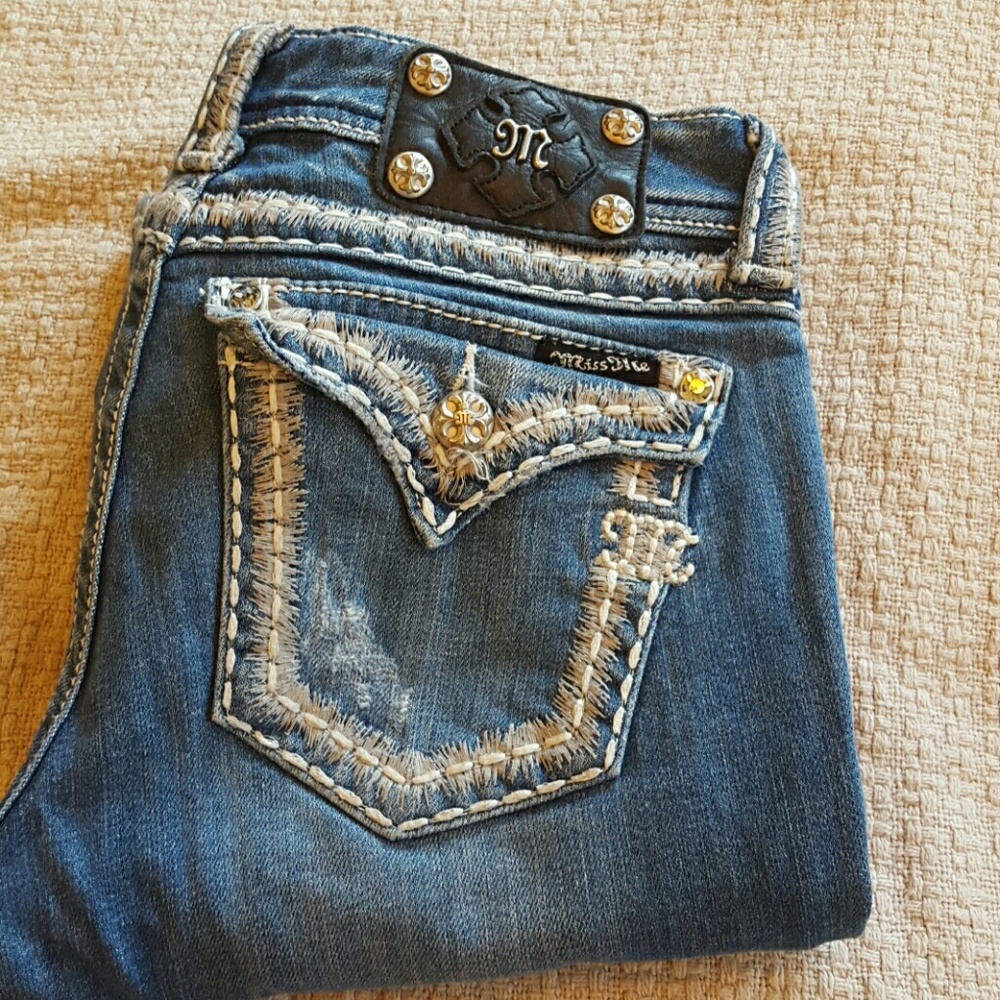 Miss Me Stitched Boot Cut Jeans